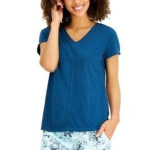 Charter Club Pajama Top Teal Short Sleeve NWT